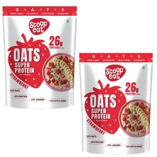 Scoopeat Assorted Oats pack of 2 - 26g Super High Protein Strawberry Oats