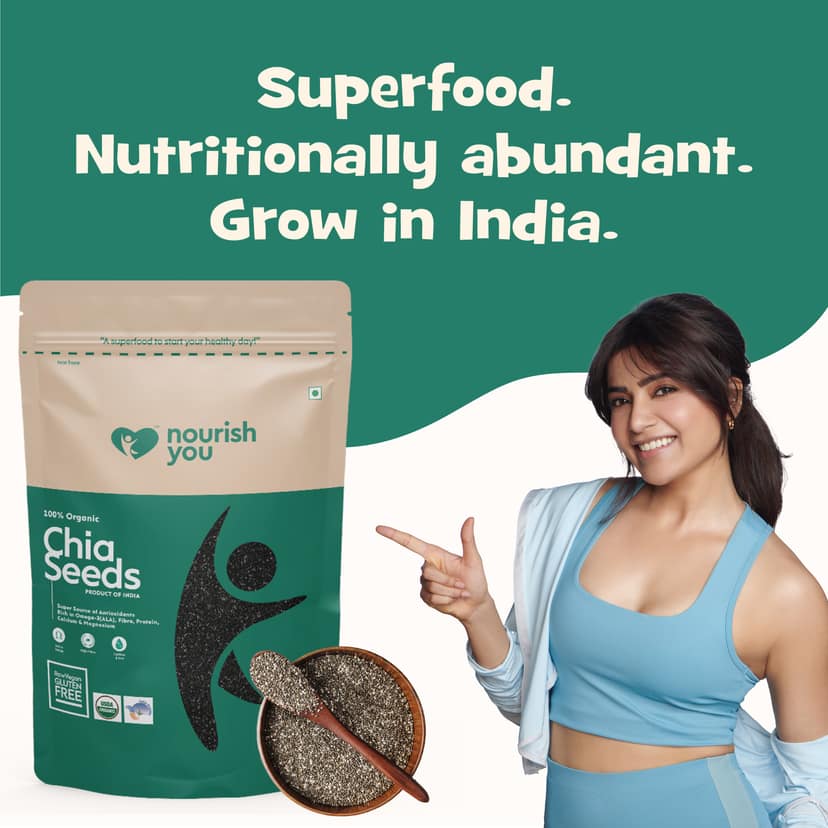 nourish you Raw Black Chia Seeds view 2