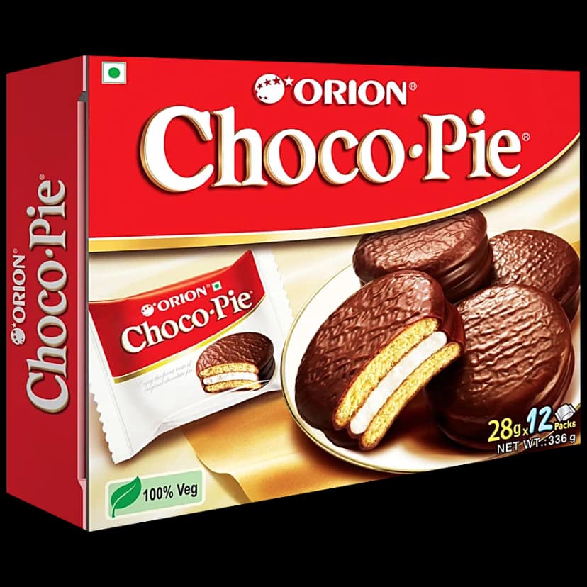 Orion Choco Pie - Chocolate Coated Soft Biscuit, 12 Pcs