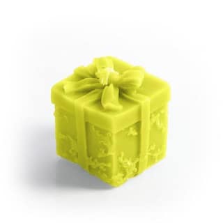 SS ENTERPRISE Organic Soy Wax Gift Shape Candle for Home Decor | Scented Aromatic Fragrance Candles | Smoke-Free Pillar Candles (Pack of 2, Purple-Yellow)