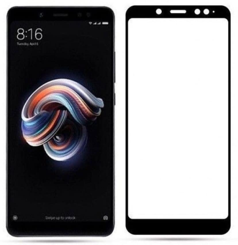 PLUGTECH Advanced Tempered Glass With Anti-Explosion 9H Hardness Edge-To-Edge Coverage Screen Guard for REDMI NOTE 5PRO 9H BLK
