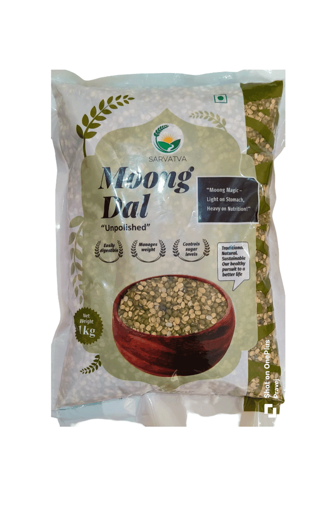 SARVATVA Unpolished Moong Dal - 1kg Pack, Easy to Digest & Nutrient-Rich view 2
