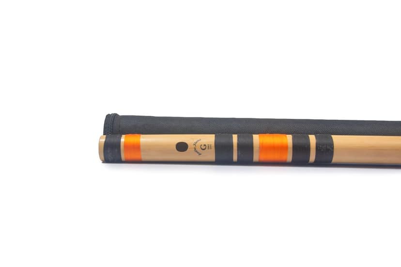 Radhe Flutes Bamboo Bansuri G Natural Right Handed Base Octave (26 inch) With Hard Cover & Mineral Oil view 2