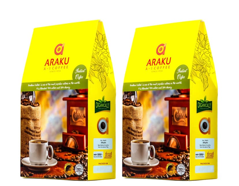 Araku A1 instant coffee ( Yellow pack) view 2