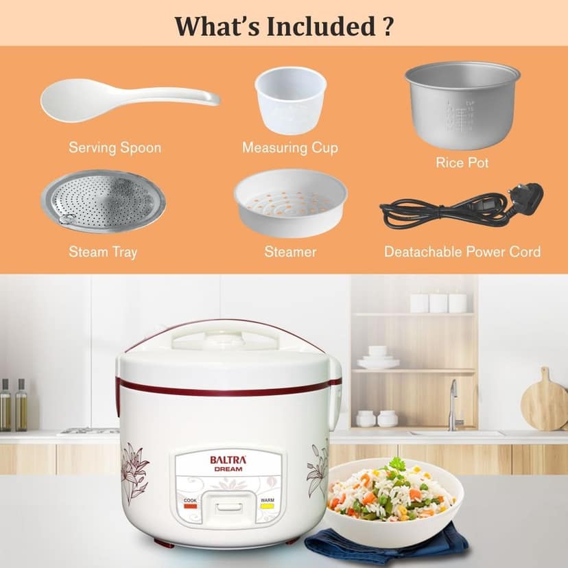 Baltra DREAM 700W Electric Rice Cooker 1.8L/BTC-700D view 2