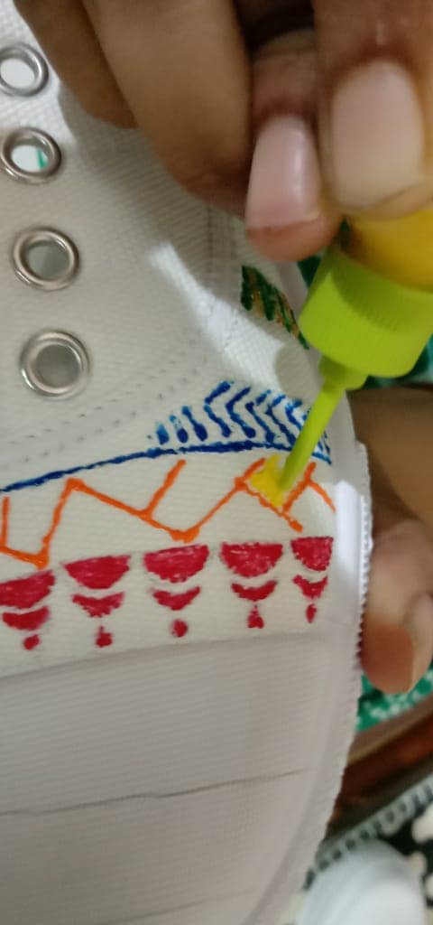 VHO INDIA 08 GREY PATTERN SHOES view 2