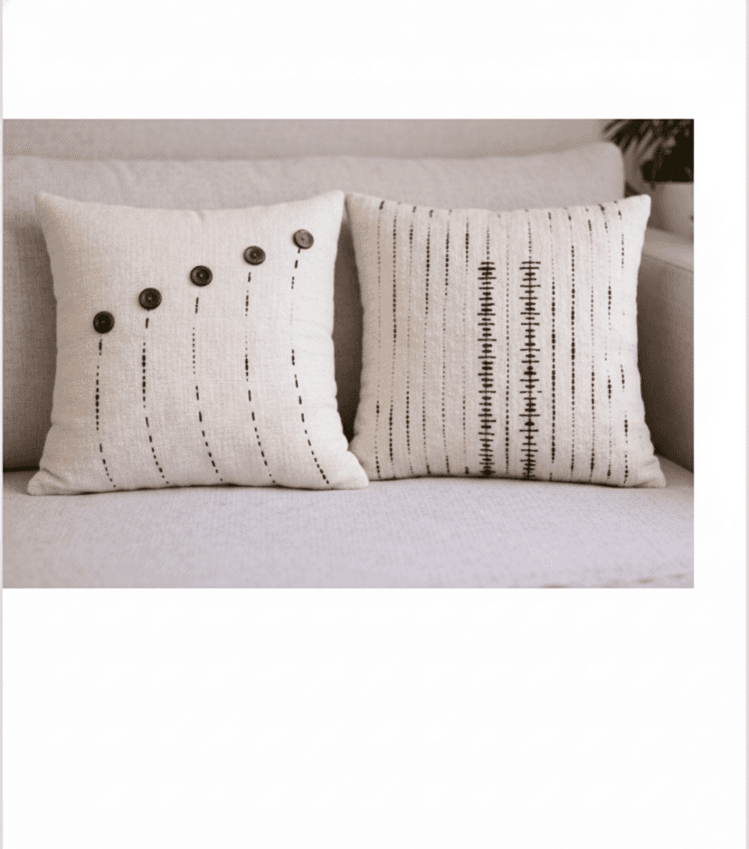 Nature Craaft Home Decor Hand Embroidered Cotton Cushion Cover view 2