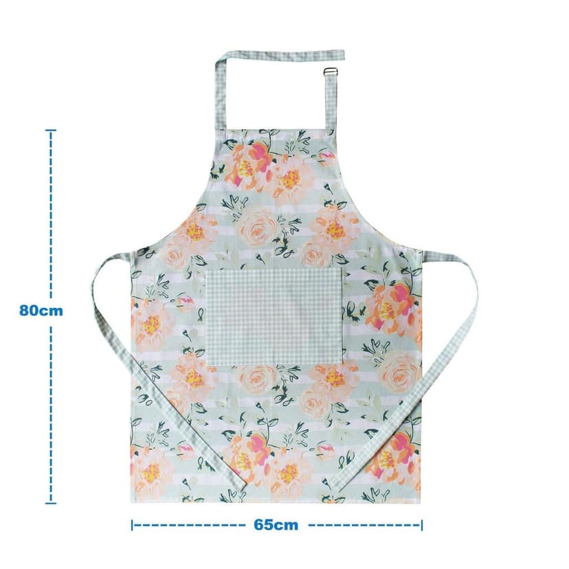 AIRWILL Cotton Floral Design Multicolor Color Apron (Pack of 1pc) view 2