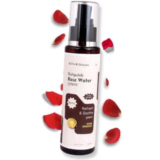RUVA Hydrating Ayurvedic Facial Rose Mist with Organic Damask Rose | Instant Freshness, Dewy Glow, Ritual Skincare | Natural Toner | For All Skin Types - Men & Women | 100ml