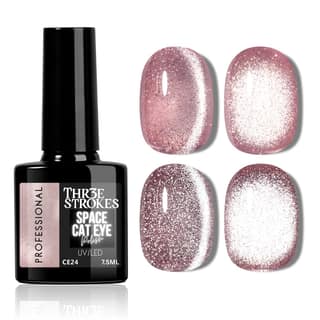 THR3E STROKES 9D Glitter Cat Eye Gel Finish Magnetic Nail Polish Art Manicure DIY at Home Soak Off UV Gel 7.5ML (CE24, 7.5ML) THR3E STROKES 9D Glitter Cat Eye Gel Finish Magnetic Nail Polish Art Manicure DIY at Home Soak Off UV Gel 7.5ML (CE24, 7.5ML) -