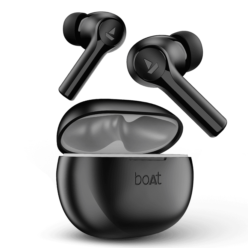 boAt Airdopes Supreme | Wireless Earbuds with 50 Hours Playback, AI ENx™ with Wind Noise Reduction, Cinematic Spatial Audio Classic Black