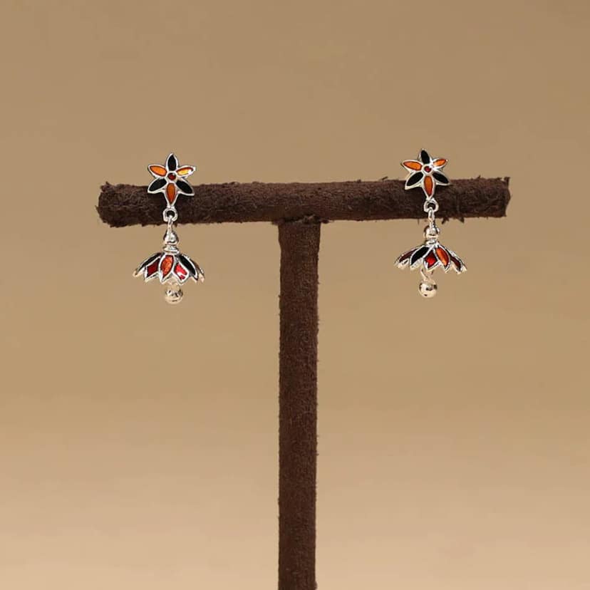 Multicolor - Handcrafted Paka Meenakari Earrings 118 view 2