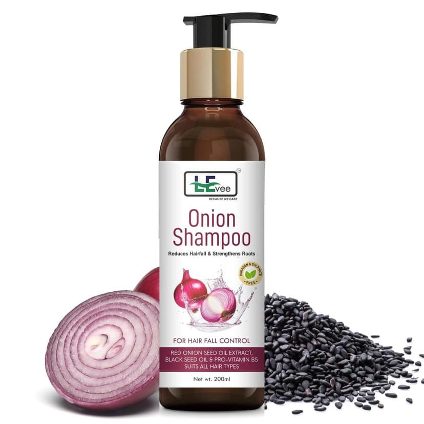 LEvee Onion Shampoo with Onion and Vitamin-B5 | Pack of 2 | Reduces Hair Fall | For Men & Women | 400ml. view 2