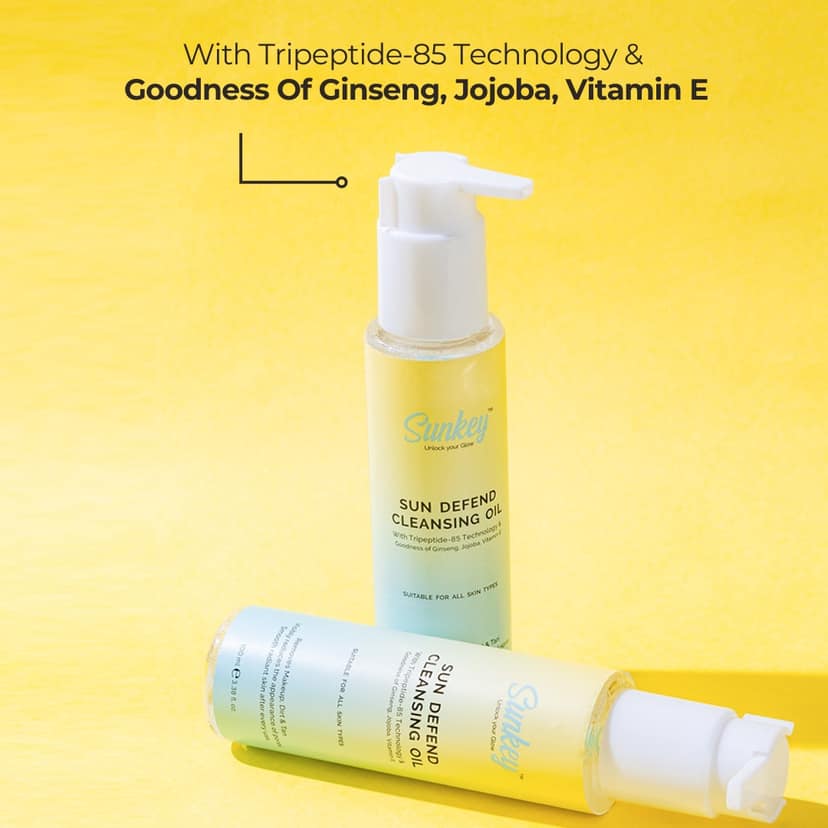 Sun Defend Cleansing Oil with Tripeptide-85 Technology & the Goodness of Ginseng, Jojoba, and Vitamin E view 2