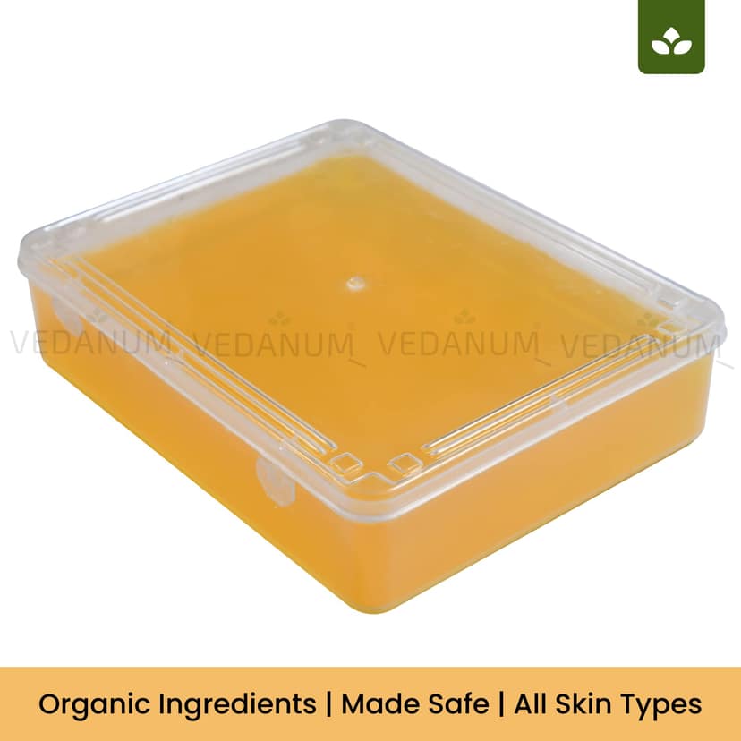 VEDANUM Ultra Premium Soap Base 100% Organic Ingredients (SLES, SLS, Paraben Free) (Kesar, 500 gms pack of 1) Pure & Lab Tested VEDANUM Ultra Premium Soap Base 100% Organic Ingredients (SLES, SLS, Paraben Free) (Kesar, 500 gms pack of 1) Pure & Lab Teste view 2