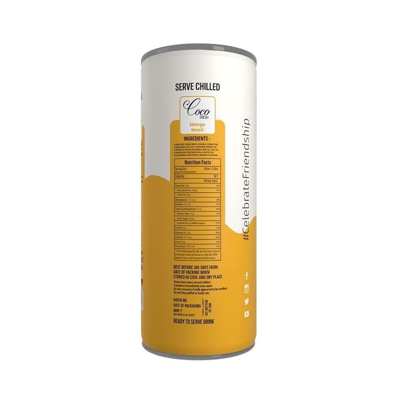 COCO HIGH Mango Masti Flavour Milk - 200ml Pack Of 1 view 2