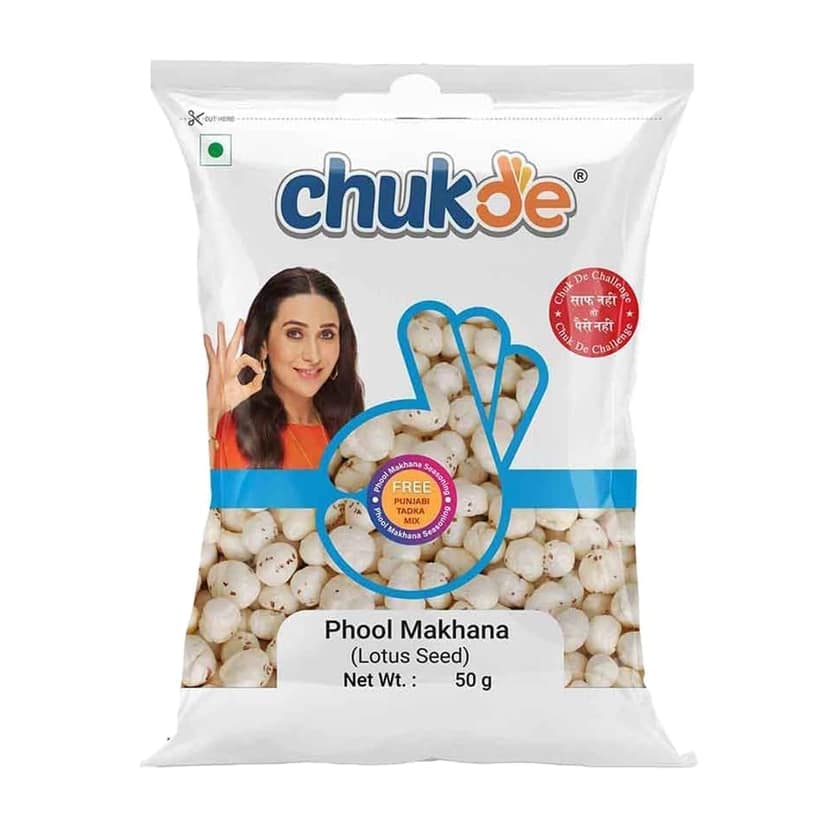 Chukde Spices Phool Makhana Plain (Lotus Seeds/Fox Nuts) 50gm pack of 2 view 2
