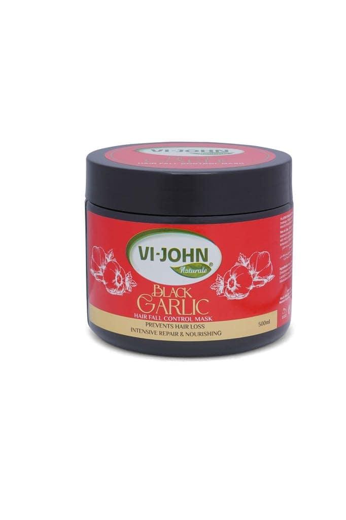 VI-JOHN NATURALE Black Garlic Hair Mask | Spa Smooth Therapy | Soft, Shine & Damaged Hair Repair-Salon Like Hair Spa At Your Home | For All Hair Types | 500ML