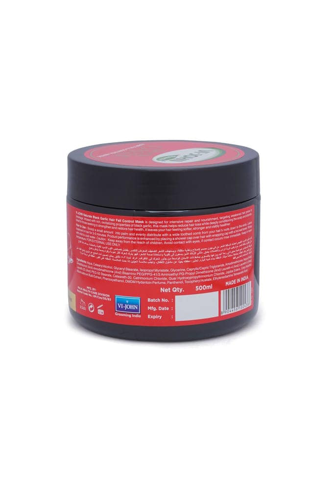 VI-JOHN NATURALE Black Garlic Hair Mask | Spa Smooth Therapy | Soft, Shine & Damaged Hair Repair-Salon Like Hair Spa At Your Home | For All Hair Types | 500ML view 2