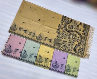 Tussar Cotton Sambalpuri Handmade Saree 7