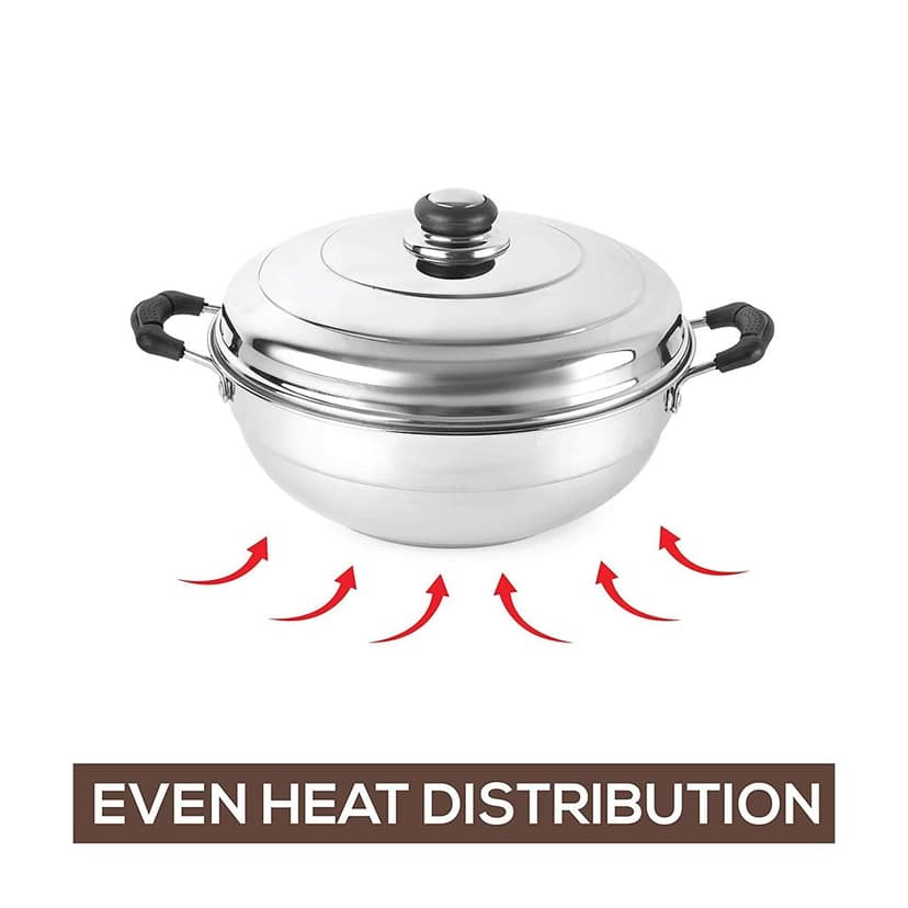 Krishna Gold 3 in one Stainless Steel idli Maker Copper Base with 5 Plates view 2