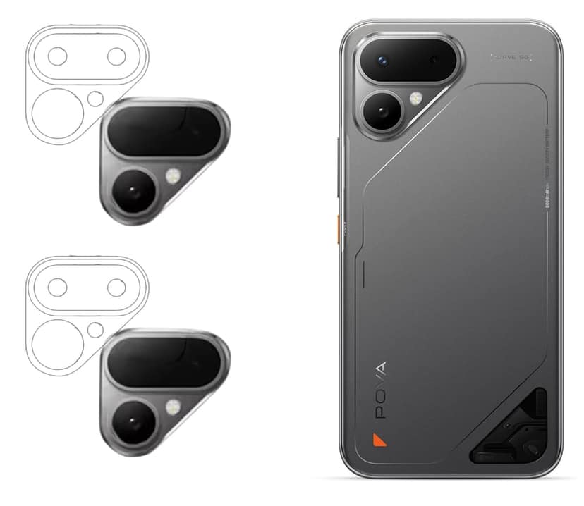 ISAAK Back Camera Lens Protector compatible for Tecno Curve 2 (Pack of 2)
