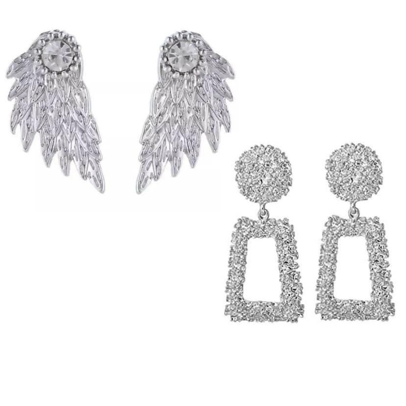 Heavenly Extravaganza Earrings Combo Set of 2 Stylish Lightweight Jewelry for Women