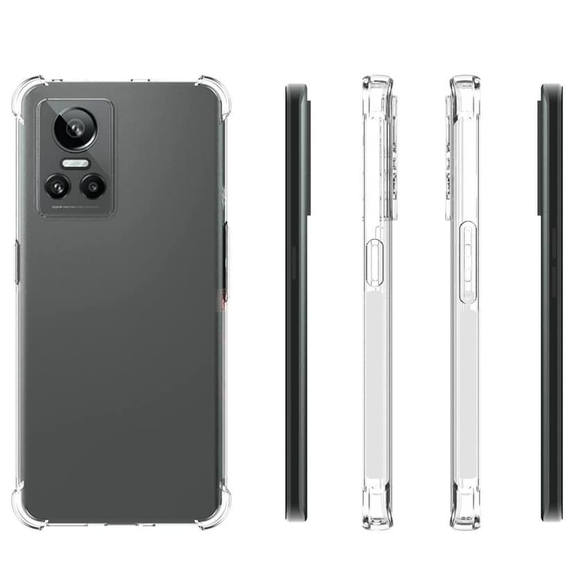 USTIYA Case for Realme GT Neo 3 Clear TPU Four Corners Protective Cover Transparent Soft funda view 2