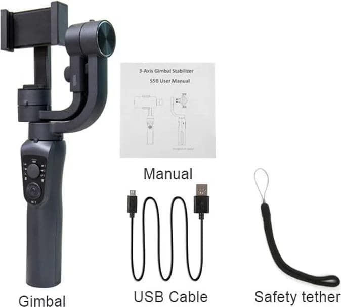 Gimbal AI Face Tracking 3-axis with fill lights view 2
