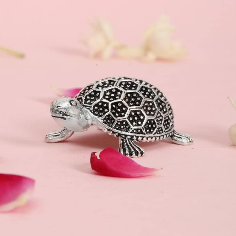 Pure Silver Turtle Idol (Chandi Kachua) – 999 Silver Feng Shui & Vastu Tortoise for Wealth, Prosperity & Home Décor I Weight - 40 g view 2