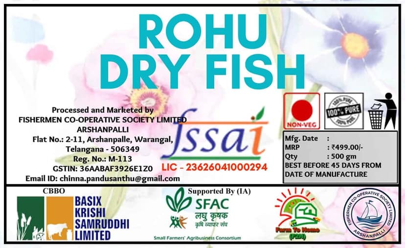 Rohu Dry Fish 500g view 2