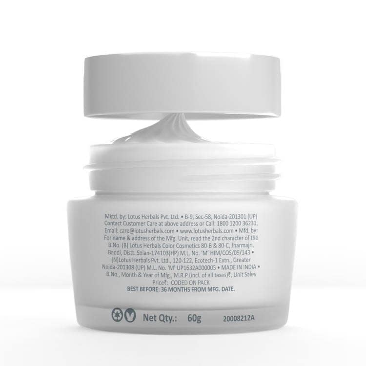 Lotus Herbals WhiteGlow Deep Moisturising Face Cream SPF 20 PA +++ For Glowing Skin, All Skin Types (60g) view 2