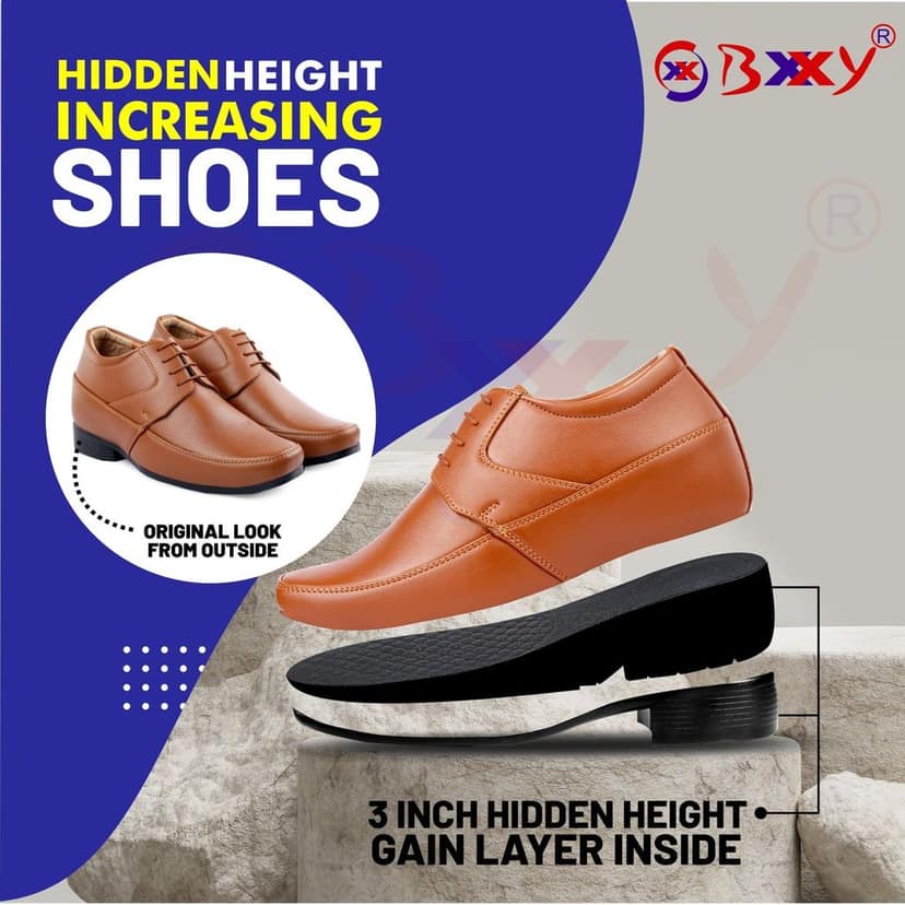 Bxxy's 3.5 inch Hidden Height Increasing Elevator Shoes For Men
