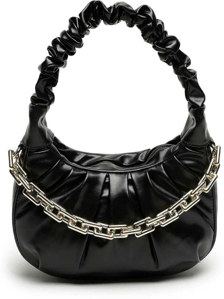 Lychee bags Women Pu Gathered Shoulder Bag