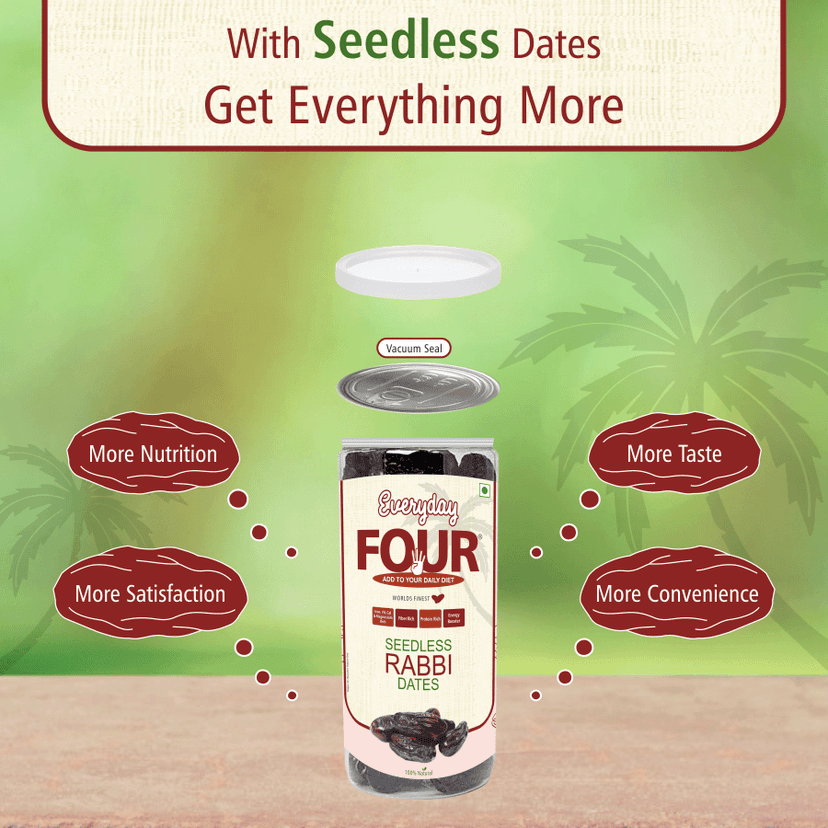 Everyday Four 800g Seedless Rabbi Dates (400g*2) view 2
