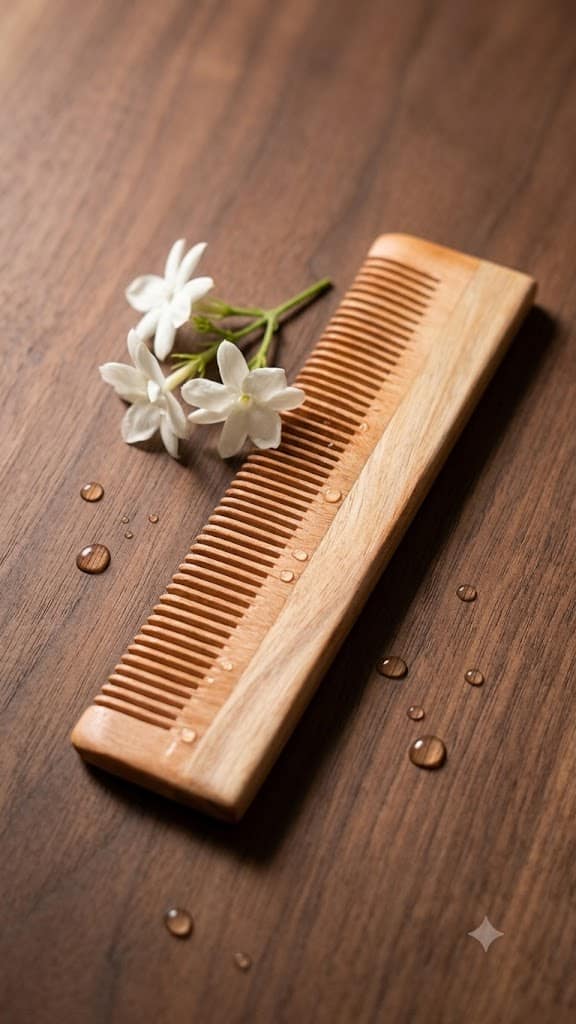 Neem Wooden Hair Comb | Handmade Natural Wooden Comb for Men & Women | 7.5 Inch