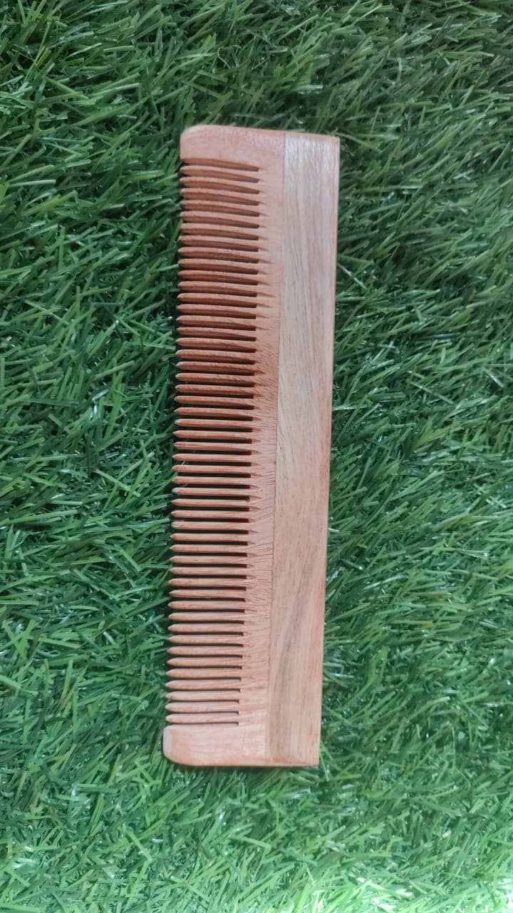 Neem Wooden Hair Comb | Handmade Natural Wooden Comb for Men & Women | 7.5 Inch view 2