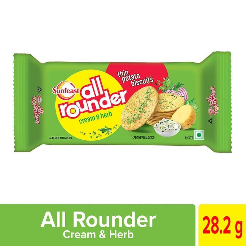 Sunfeast All Rounder Cream & Herb Biscuits Potato Biscuits