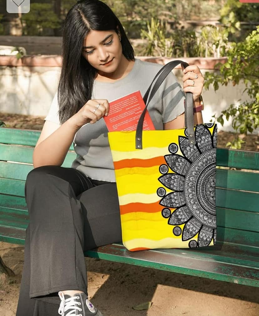 Lychee bags Printed Canvas Tote Bag view 2