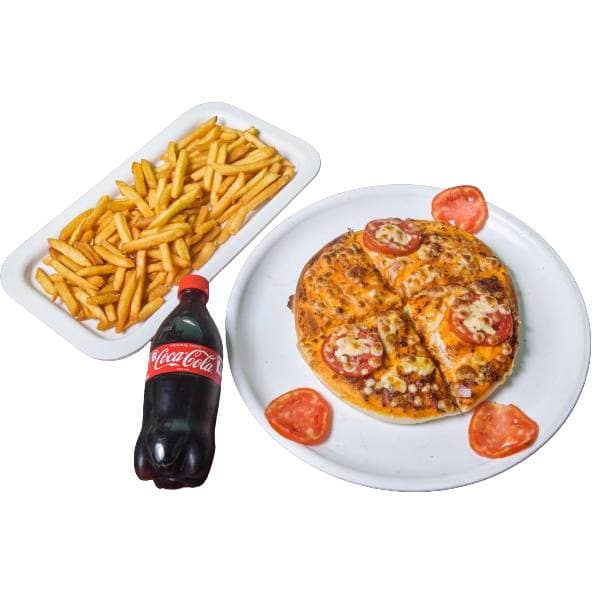 Margherita Regular Pizza with French Fries & Soft Drink
