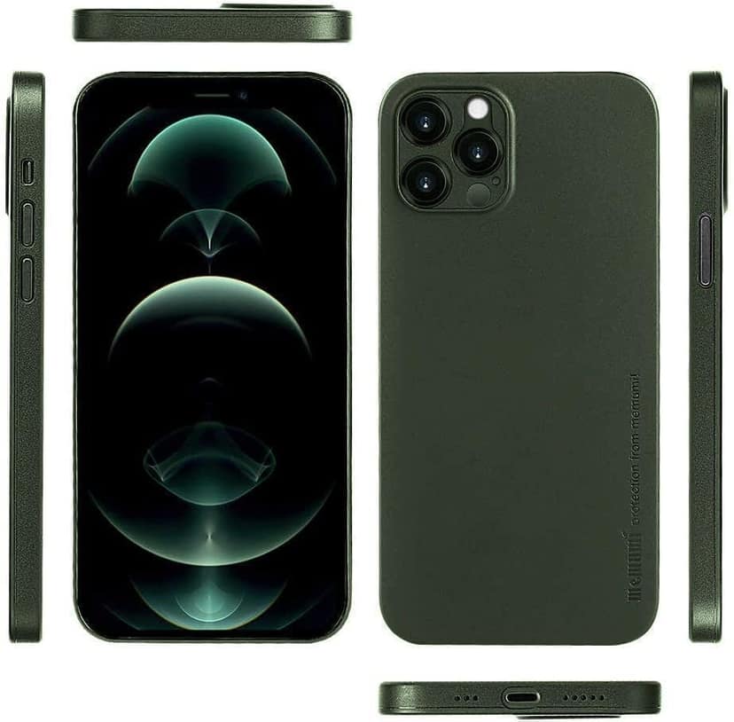 Memumi Slim Series Ultra Thin 0.3mm Back Cover for Apple iPhone 12 Pro - Green (6.1") view 2