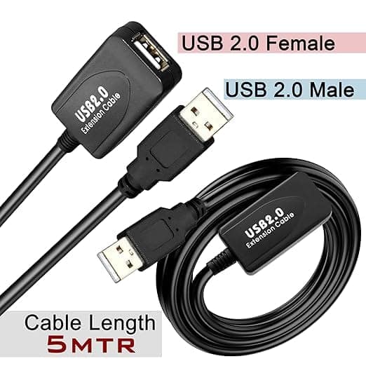 5M Active USB 2.0 M to F USB Extension Cable view 2