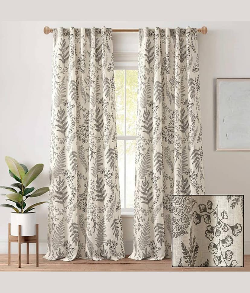 V21 decod Graphic Room Darkening Eyelet Curtain 9 ft ( Pack of 1 ) - Yellow view 2