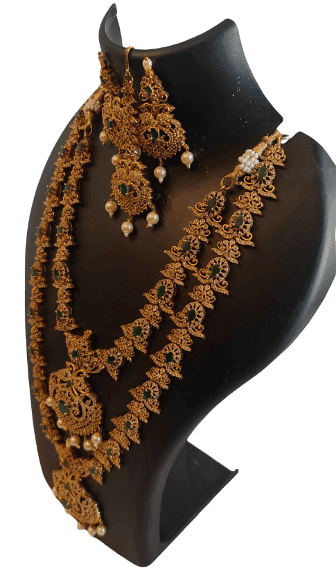Shining Diva Fashion Traditional Earrings Necklace Jewellery Set for Women view 2