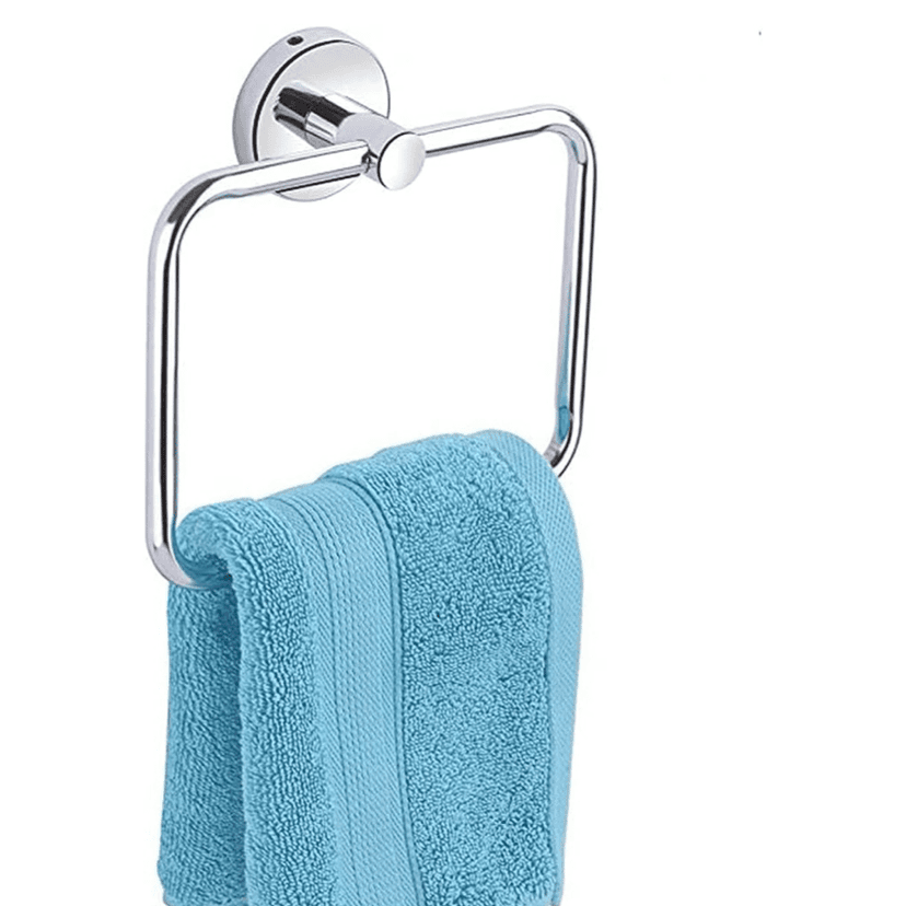 100% Stainless Steel Towel Ring Square Shape 1 Pc view 2