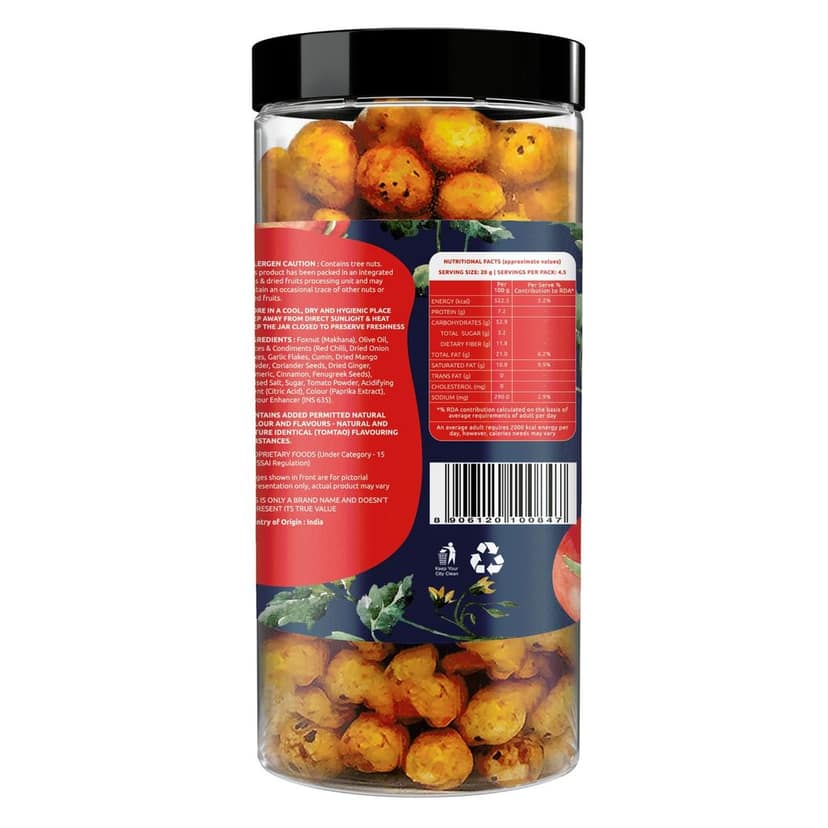 Farmley Tangy Tomato Makhana Roasted In Olive Oil (2 x 83 g) view 2