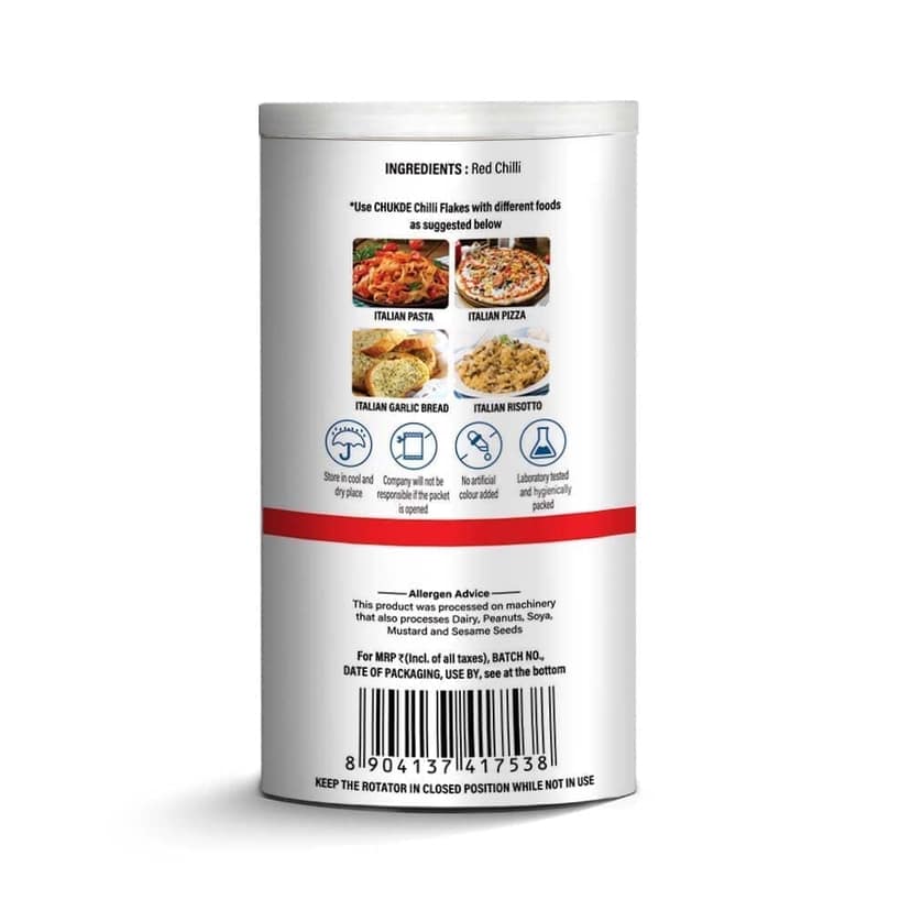 Chukde Spices Red Chilli Flakes Sprinkler 70g view 2