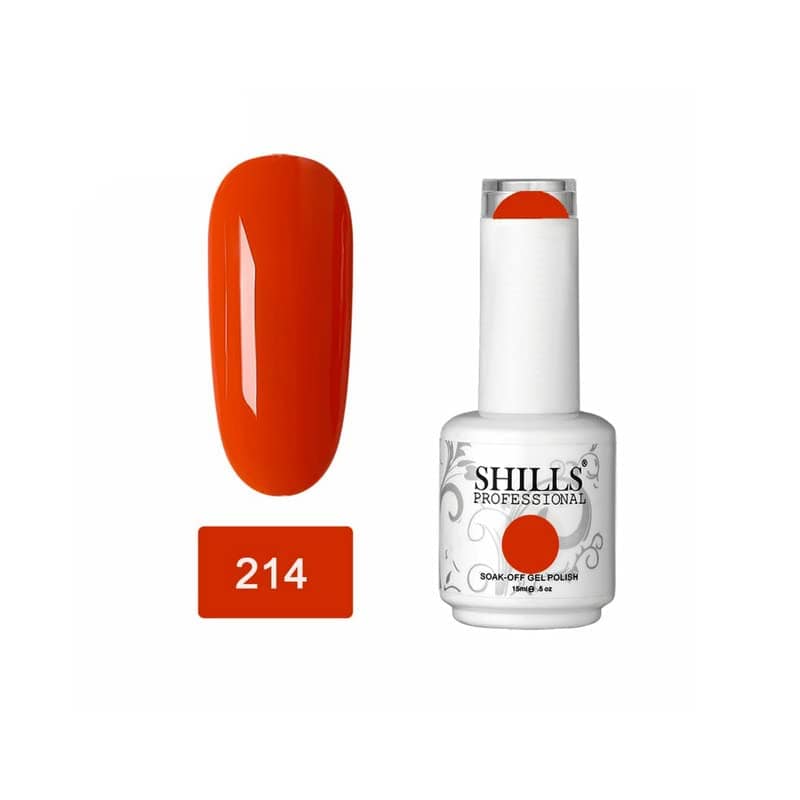 SHILLS PROFESSIONAL UV/LED Soak Off Gel Polish (Gel Nail Polish) Nail Art Nail Polish Color Shade 214, Glossy Finish, 15ml SHILLS PROFESSIONAL UV/LED Soak Off Gel Polish (Gel Nail Polish) Nail Art Nail Polish Color Shade 214, Glossy Finish, 15ml - Shade view 2