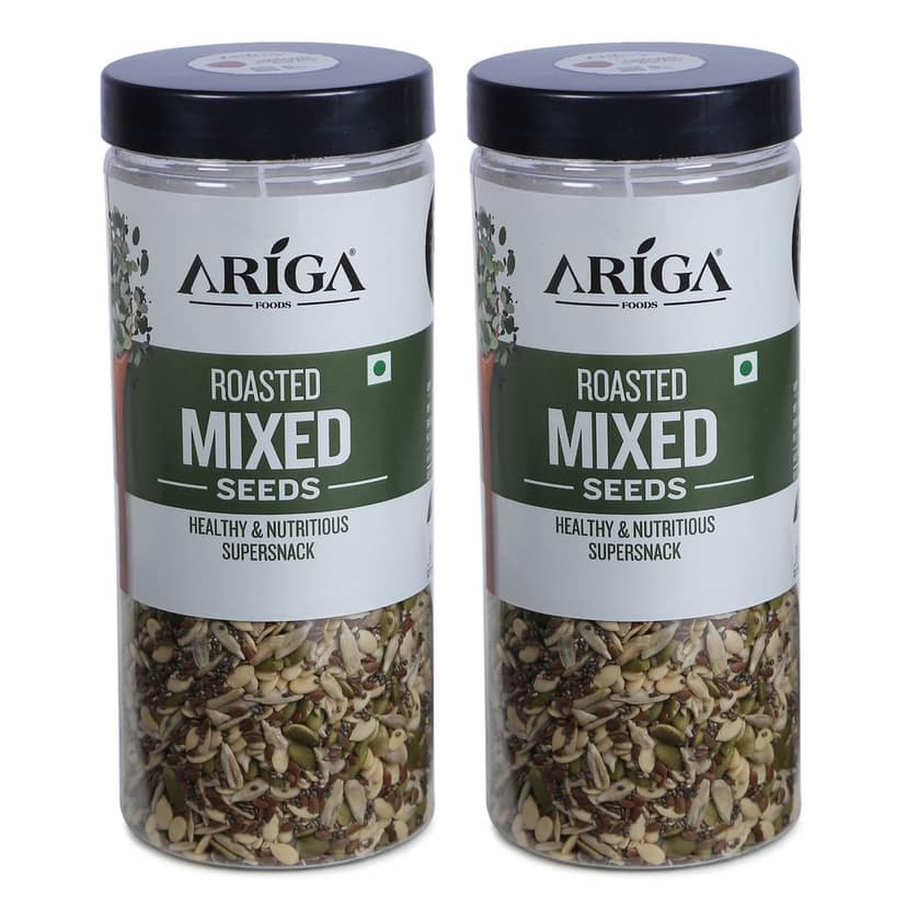 Ariga Foods Roasted Mixed Seeds Premium Healthy & Nutritious Mixed Seeds 5 in 1 - 1kg (2 x 500g)