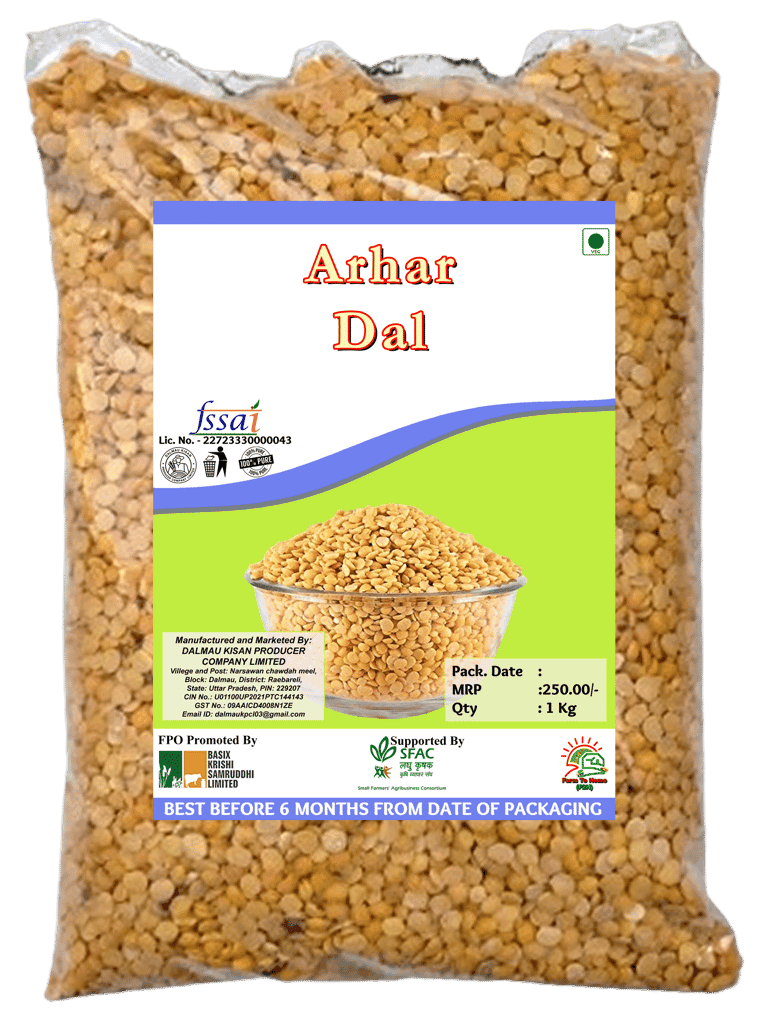 Arhar Dal, 1 Kg, 100% Pure, FSSAI Approved, Best Before 6 Months from Date of Packaging (pack of 4)